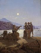 Carl Gustav Carus Italienische Fischer im Hafen von Neapel Spain oil painting artist